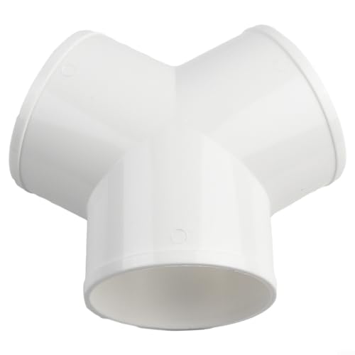 Conector de conducto de ventilación de 100 mm, adaptador de conector de tubo de manguera de 3 vías en forma de T/Y, divisor de tubo de tubo de plástico ABS para extractor de baño (forma de Y, 100 mm)