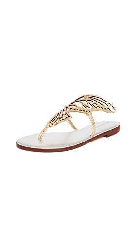 SOPHIA WEBSTER Women's Talulah Flat Mules, Gold, 7.5 Medium US