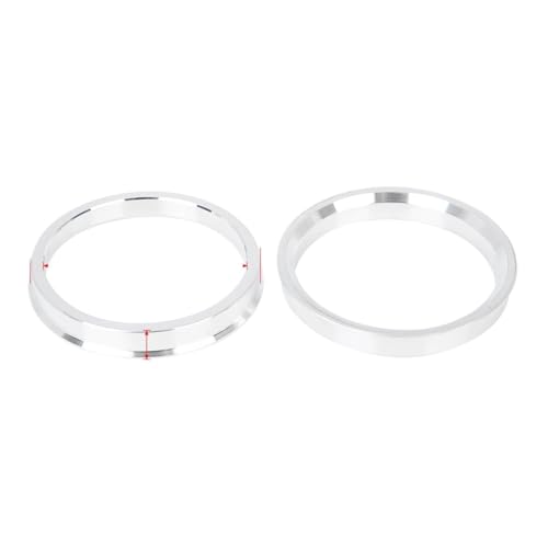 ASYUIHUUY Anillos Centradores Llantas 4 Piezas de Anillos centrado for Cubo Rueda automóvil con diámetro Interior 54,1 mm, 56, 60, y 66,6, Exterior, 73(65.1 to 57.1 mm)