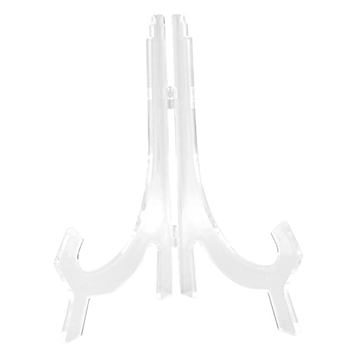 Kikumi Soporte de Reloj de Acrílico Transparente Soporte de Exhibición de 25 Cm de Altura para Relojes de Pared de 12 a 14 Pulgadas Álbumes de Fotos Certificados con Vida Nórdica Moderna