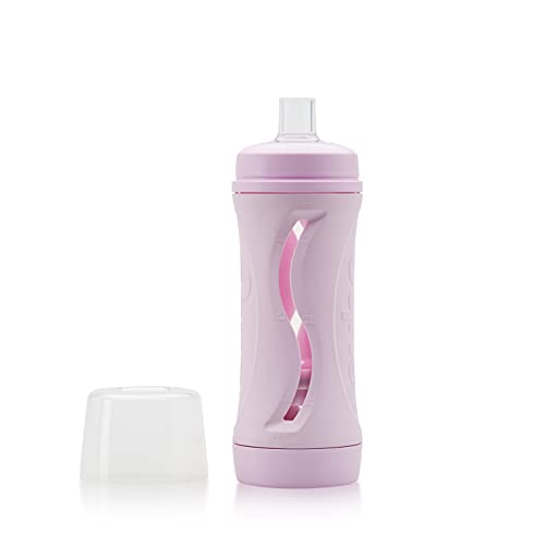 Image of Non Squeeze, No Mess Baby Food Bottle (Pink)