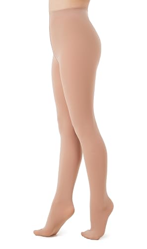 Seidiva Strumpfhose Mädchen 60 DEN für Alltag Weich Ballett Tanzstrumpfhose mit Fuß Halb Blickdichte Kinder Schule Mädchenstrumpfhose Natural Hautfarbe 146-164