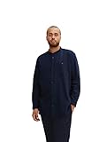 TOM TAILOR Herren Plusize Hemd aus Flannel 1035790, 10668 - Sky Captain Blue, XXL