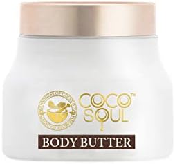 Coco Soul Body Butter with Coconut | Shea Butter & Ayurveda for Intense Moisturization | Paraben. Silicones & Mineral Oil Free | 100% Vegan | 140g