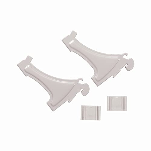 Closetmaid Shelftrack 2-Pack Shoe Shelf Brackets For Wire Shelving, Compatible With 12 In. Shelves, Add On Angle Shoe Storage, White Finish, 3 In. #TOP1