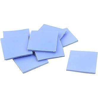 TRUEBOND Graphics Silicone Thermal Pad Heat-Sink (12mmx12mm) Thickness-1.5mm 6.0 W/(m⋅K) Thermal Conductivity, Soft Safe Simple to Apply for SSD CPU GPU LED IC Chipset Cooling - Blue (6)