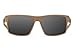 Gatorz Rig Non-Polarized Hand Crafted Aluminum Sunglasses - Made in the USA (Tan with Black Logo/Smoke Non-Polarized) - GZ-14-301