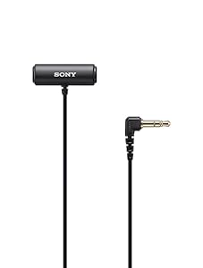 Sony ECM-LV1 Microphone Lavalier Compact pour Caméra, Smartphone et Vlogging – Audio Clair et Professionnel