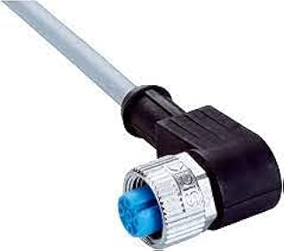 YG2A14-050VB3XLEAX, Cordset, R/A M12 F 5pos to Cut End, 4 Wire 5M, PVC Gray