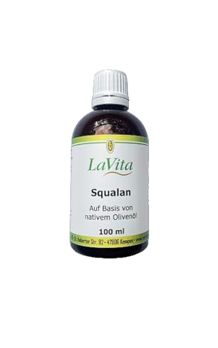 Soulgoods LaVita Squalan Pflegeöl 100 ml | Vegan | aus nativem Olivenöl | Feuchtigkeitsöl ohne Duftstoffe 100% pflanzlich | Feuchtigkeitsspender mit Tiefenwirkung für trockene Haut