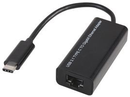 ADAPTER, USB 3.1 TYP C-GIGABIT ETHNT BLK, karty interfejsu produktów sieciowych / urządzenia komputer, ilość x 1