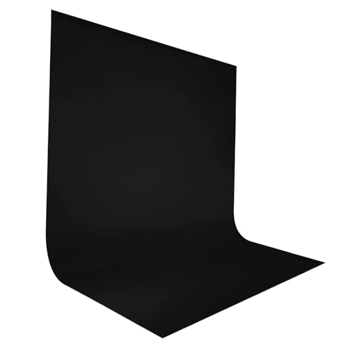 Fondo de fotografía de 1,6 x 2 m, plegable, fondo de pantalla grande, pantalla de fotos, muselina para estudio de fotos, color negro