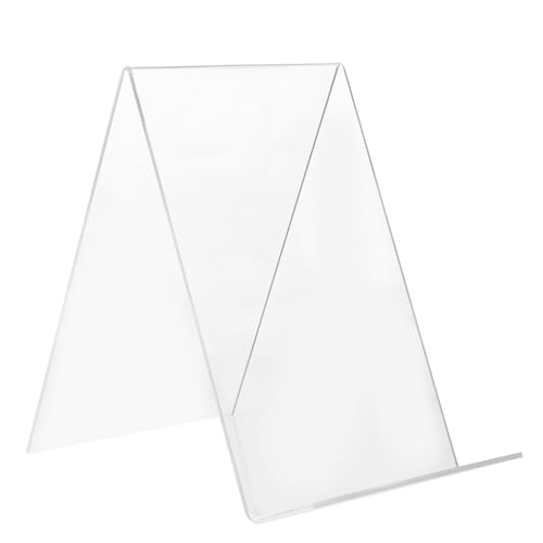 Hemobllo Présentoir Acrylique Transparent pour Support Solide et Simple Étagère de Bureau Incliné pour Affichage et Rangement Pratique