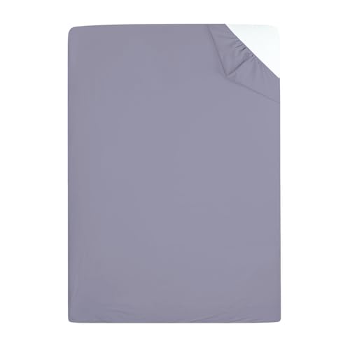 AIMANE® Non Iron Percale 4FT Small Double Fitted Sheet Poly Cotton Easy Care Non Iron Percale 4FT Fitted Bed Sheets Small Double (Grey)