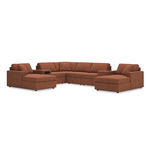 Image of Signature Design by Ashley Oversized Modular Sectional with Chaise, Spice