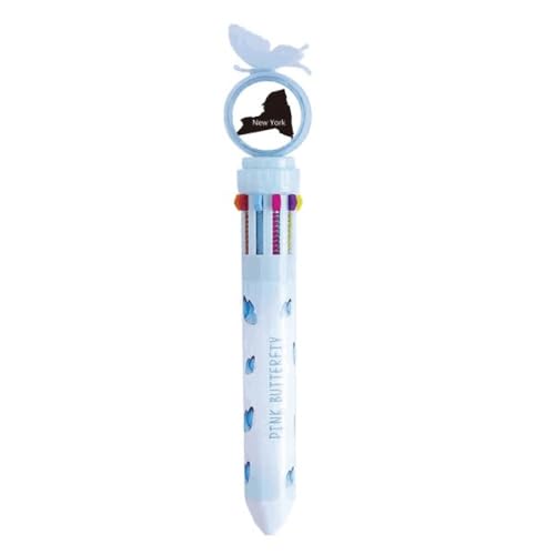 Stylo à bille rétractable multicolore fournitures scolaires écriture carte USA New York