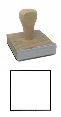 Square Outline Rubber Stamp, 2 X 2" Wood Stamp #TOP1