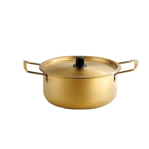 Ollas Cocina Mini olla for Fideos, utensilios de cocina, for acampar Ramen, orejas dobles con tapa, for(S S 20cm set)