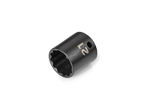 Image of TEKTON 3 /8 Inch Drive x 21 mm Shallow 12-Point Impact Socket | SID12321