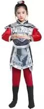 Children's performance costumes, girls' opera and dance costumes, ancient soldiers' Mulan flag team performance costumes
