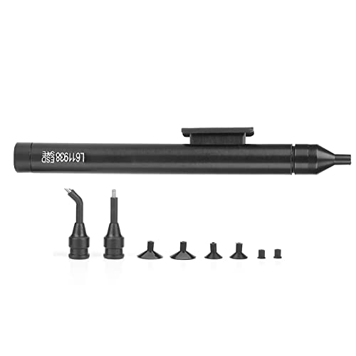 Image of Manual Vacuum Suction Pen, IC SMD Vacuum Pickup Pen Tool Kit with Suckers, Vacuum Sucking Pen Pick Up Set for Precision Component Placement With Interchangeable Tips And Cups
