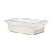 Rubbermaid Commercial Products Food/Tote Box Storage Container with Lid, Plastic, Clear, for Restaurant/Kitchen/Cafeteria