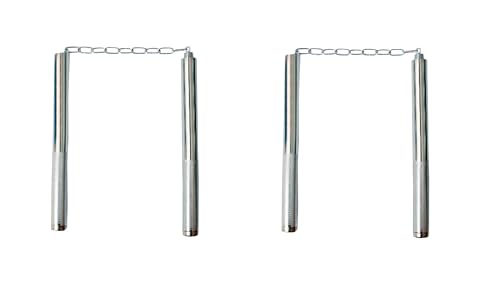 Image of Stainless Steel Nunchaku Chen Xi for Karate Training Arts Pack of 2