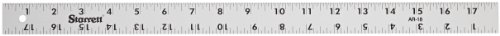 Starrett AR-18 Anodized Aluminum Straight Edge Rule, 18