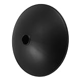 WRITWAA Bodenplatte Schwenkbarer Gleiterfuß Schwarze Kunststoff 400mm Runde mit 5cm Mittelloch Robuste Ausstattung für Friseurstühle und Barhocker für Schönheitssalons