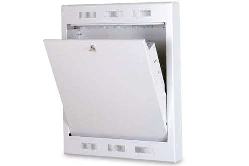 DIGITUS Netzwerkschrank - 19 Zoll Rack Vertikal - 2HE - Traglast 100kg - Nutztiefe 40cm - Aufputz Wandmontage - Grau