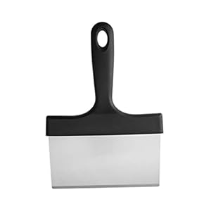 Hemore Barbecueschraper, rijschraper, grillschraper roestvrij staal outdoor Griddel-schraper grillspatelkeukengereedschap voor plat bovendeel