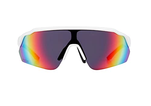 Foster Grant New Ironman Ironflex Men's IF 2006 Shield White Mirror Sunglasses