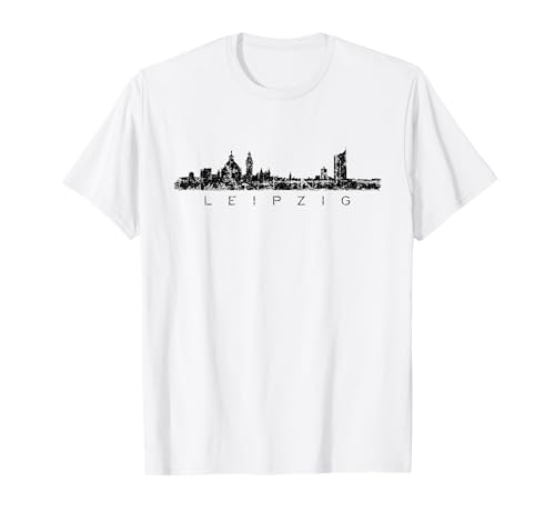 Leipziger Skyline (Vintage Schwarz) Leipzig T-Shirt