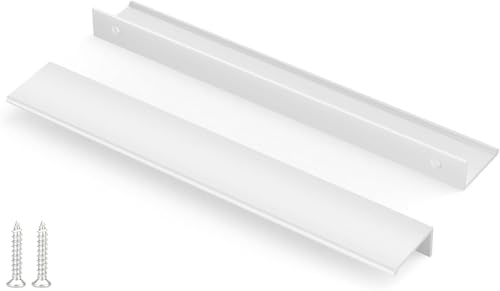 Image of Peaha 10 Pack Kitchen Cabinet Handles 10-1 /16 inch White Drawer Pulls Edge Pulls