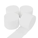 AOODOOM Crepe Paper Streamers 4 Rolls 328ft, White Pack of Party Streamers for Birthday Decorations, Party Decorations, Wedding Decorations