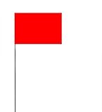 Swanson FRG21100 2-Inch by 3-Inch Marking Flags with 21-Inch Wire Staffs, Red Glo 100 Pack