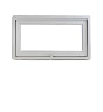 Shed Windows and More 48' x 16' Inward Opening Awning Windows Tempered Low-E Glass White Vinyl Frame Casement Window