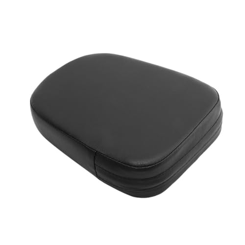 Dossier arrière noir pour moto et coussin passager universel adapté aux porte-bagages