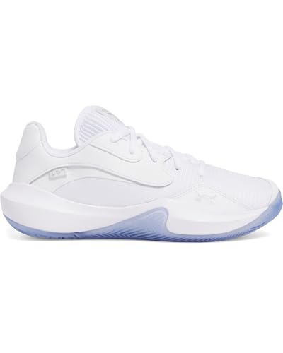 Under Armour UA Lockdown 7 Low Zapatillas de Baloncesto, Unisex Adulto, White White Metallic Silver, 40 EU