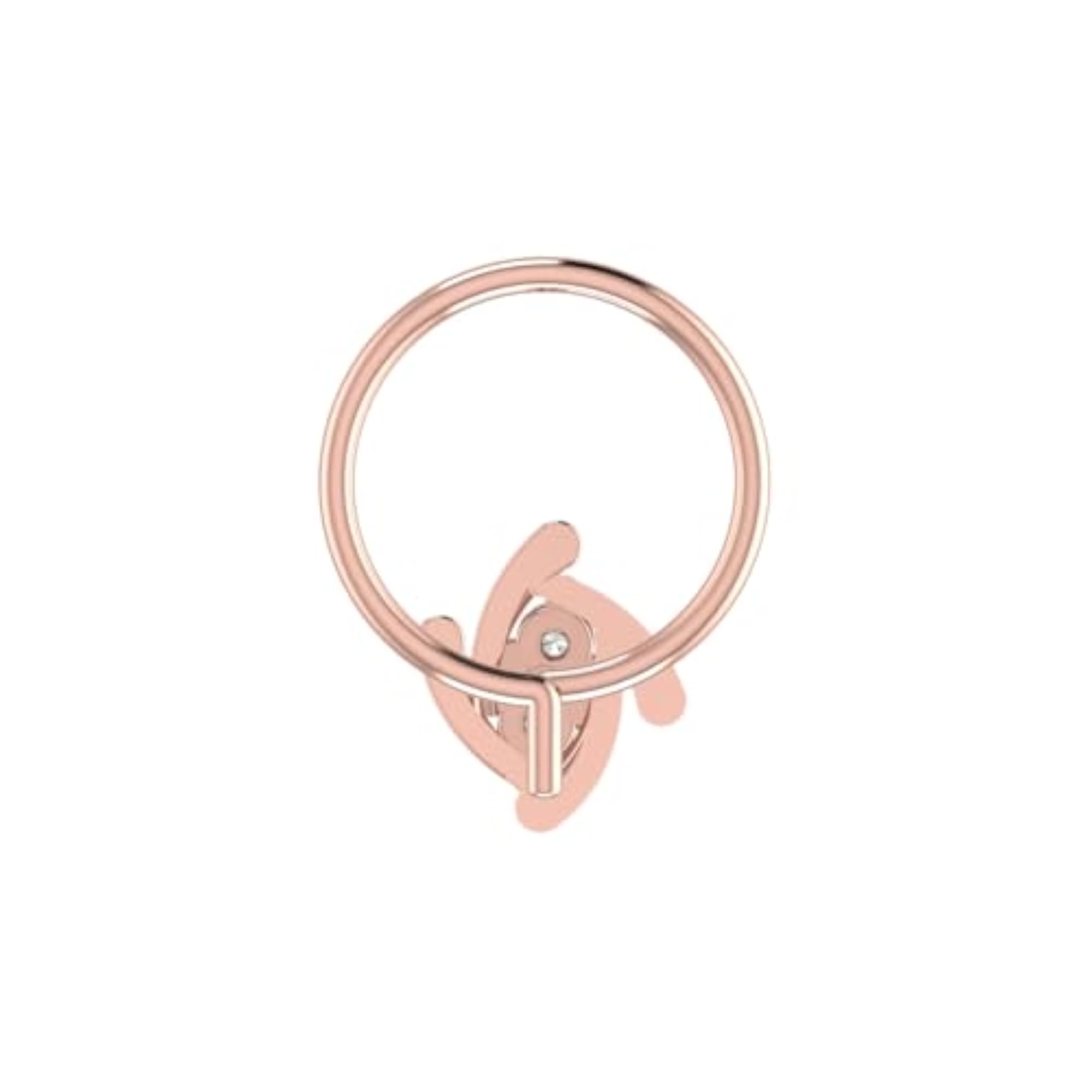 Women's 14Kt Rose Gold Stud Nosering