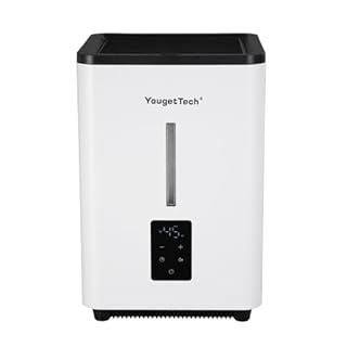 YougetTech Evaporative Humidifiers for Bedroom Large Room|1.55Gallons|20W evaporative cool mist humidifier|7 Speed | MAX Output 1000 ml/h | Auto Humid | Top Filling
