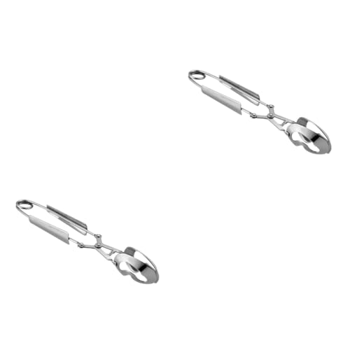 BESTonZON 2pcs Stainless Steel Seafood Clip Snail Tong Kitchen Tongs for Crab Lobster