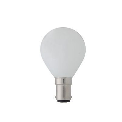 Lyvia Light Led Round Opal Pearl Frosted Filament Bulbs 4W/40W Sbc B15 Small Push In Pack Of 2