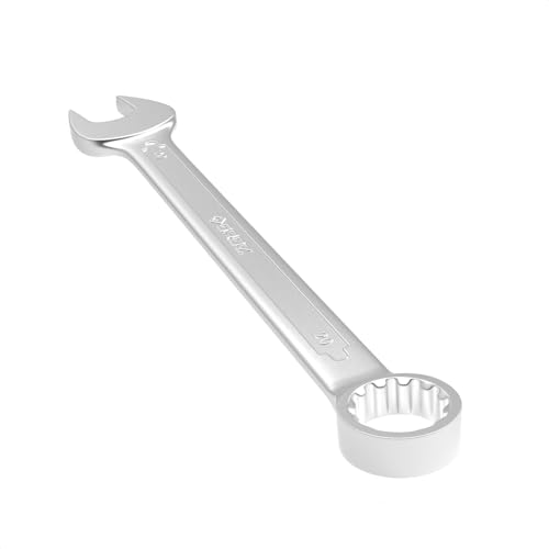 Image of Groz Combination Spanner 20 mm, Length 240 mm | DIN 3113 Standards | Chrome Vanadium, Matt Satin Chrome Combination Wrench Tool | CSP /DIN /20G