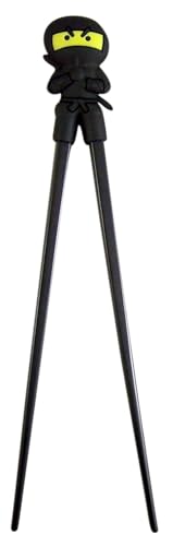 Authentic Japanese Ninja Training Cheater Chopsticks for Beginners, 7 Inch (black)