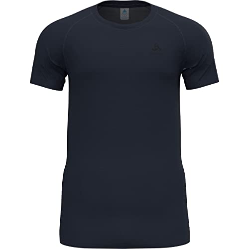 Odlo Unterhemd Kurzarm schnelltrocknend mit Active F-Dry Light | Dark Sapphire | Größe S | Funktionsshirt | Funktionsunterwäsche
