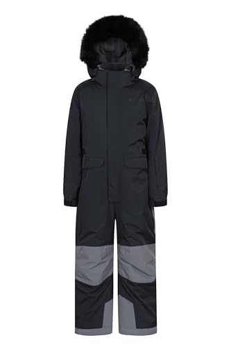 Image of Mountain Warehouse Piste Kids Waterproof Parka Snowsuit Black Kids Size 5-6 Years