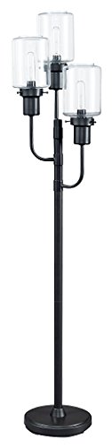 Signature Design By Ashley Jaak Contemporary 60" Floor Lamp With 3 Glass Shades, Bronze #TOP10