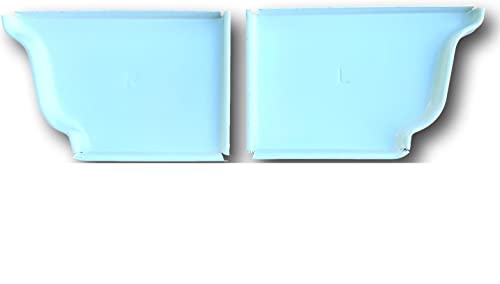 K-TEC 6 Inch White K-Style Aluminum Rain Gutter End Caps (sold as pair, 1 left and 1 right)