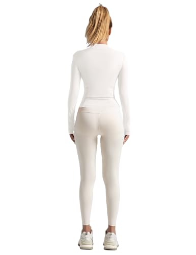 Heinaroman Chaqueta Deportiva para Mujer, Ligera, para Correr, Yoga, con Cremallera, Transpirable, con Agujeros para Los Pulgares, para Correr, Yoga, Gimnasio. - imagen 8